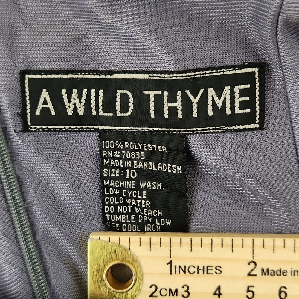 Wild Thyme NWT Gray Maxi Dress Size 10 Sleeveless Scoop Neck Side Slit - Picture 8 of 9